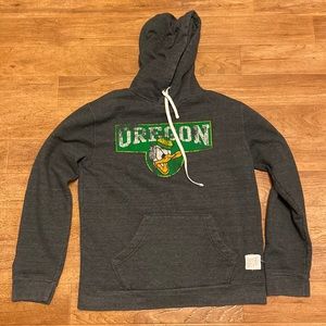 Oregon ducks large dark gray heather pullover hoodie